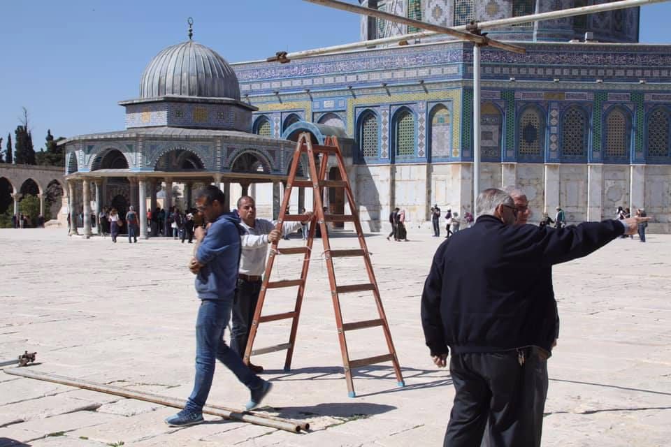 عشية شهر رمضان: استعدادات واسعة في المسجد الأقصى